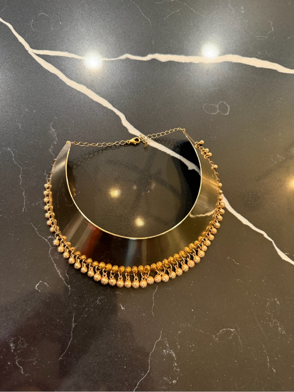 Gold Statement Collar Necklace - Women's Jewelry - Picture 3 of 8